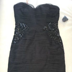 Monique Lhuilier black tube dress NEW